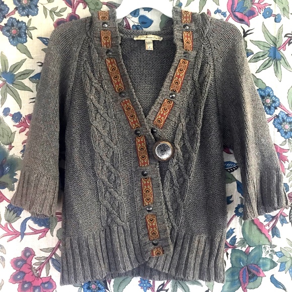 American Rag nordic style button up sweater. large - Picture 2 of 10